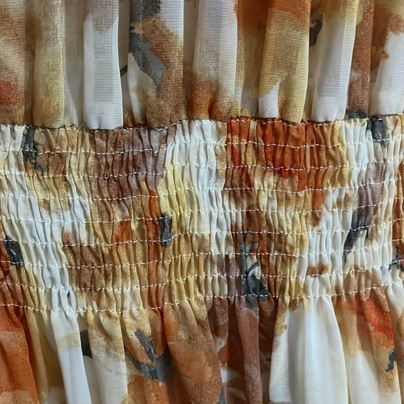 NWT Kate & Lily Boho Floral Off Shoulder Dress Smocked Waist • 8 - Picture 5 of 7